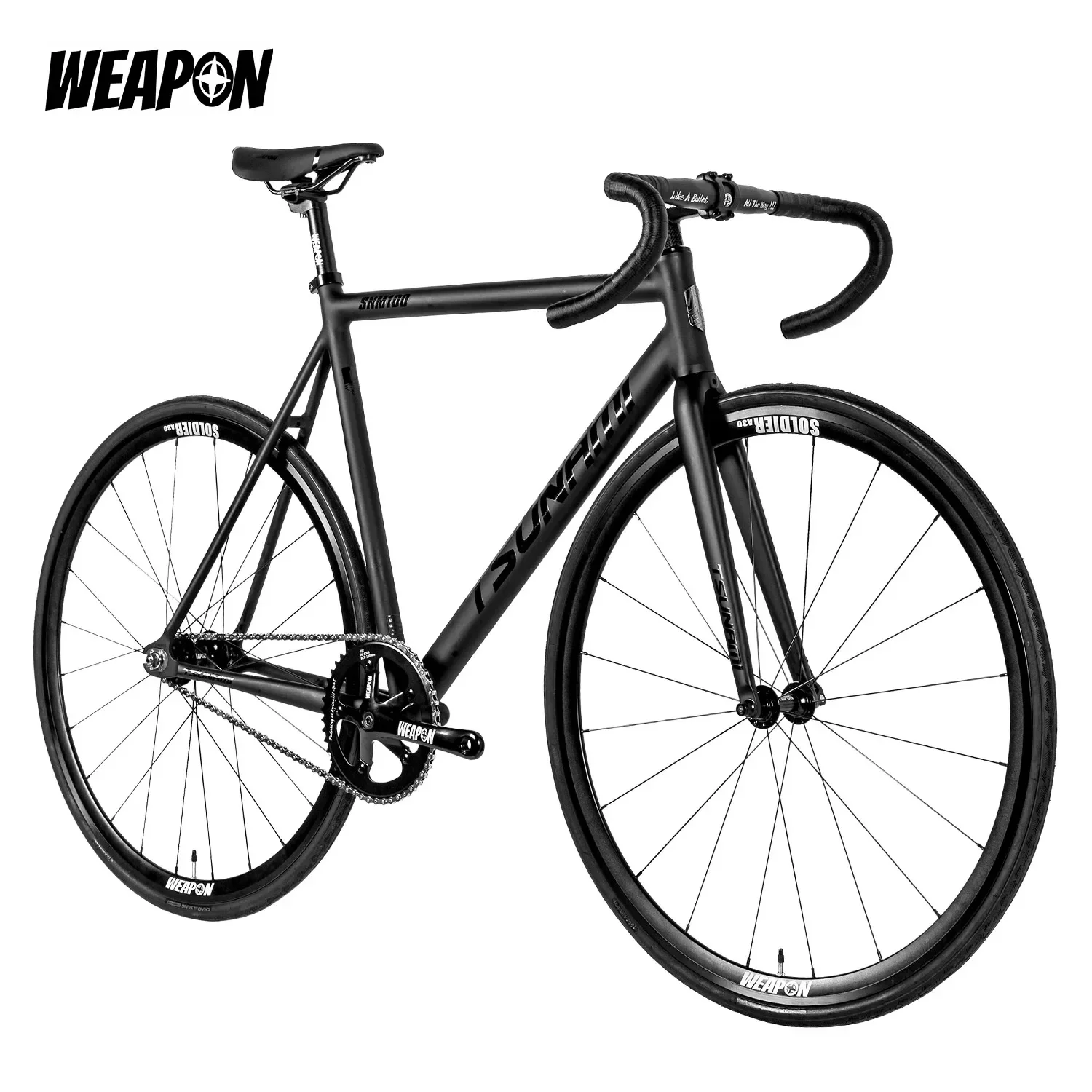 Tsunami SNM100Elite Complete Fixed Gear Bike 700C Track Bicycle