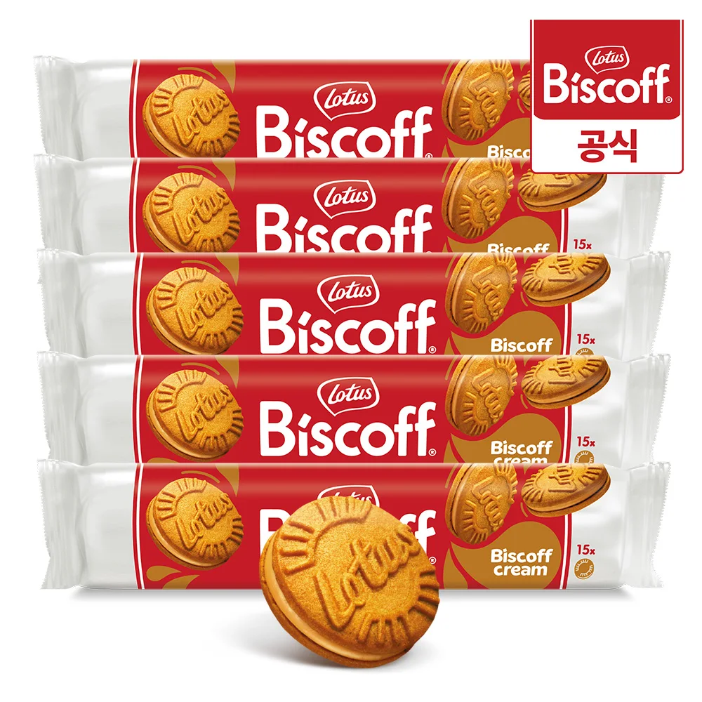 Rotus BISCOP cream sand vanilla 150g x 5 pieces/coffee sweets cream sand imported sweets large capacity crackers