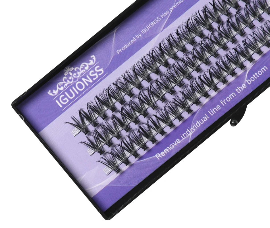 IGUIONSS 30D 40D Super Cluster Eyelash Extension Natural Mink Makeup Lashes Individual False Eyelashes