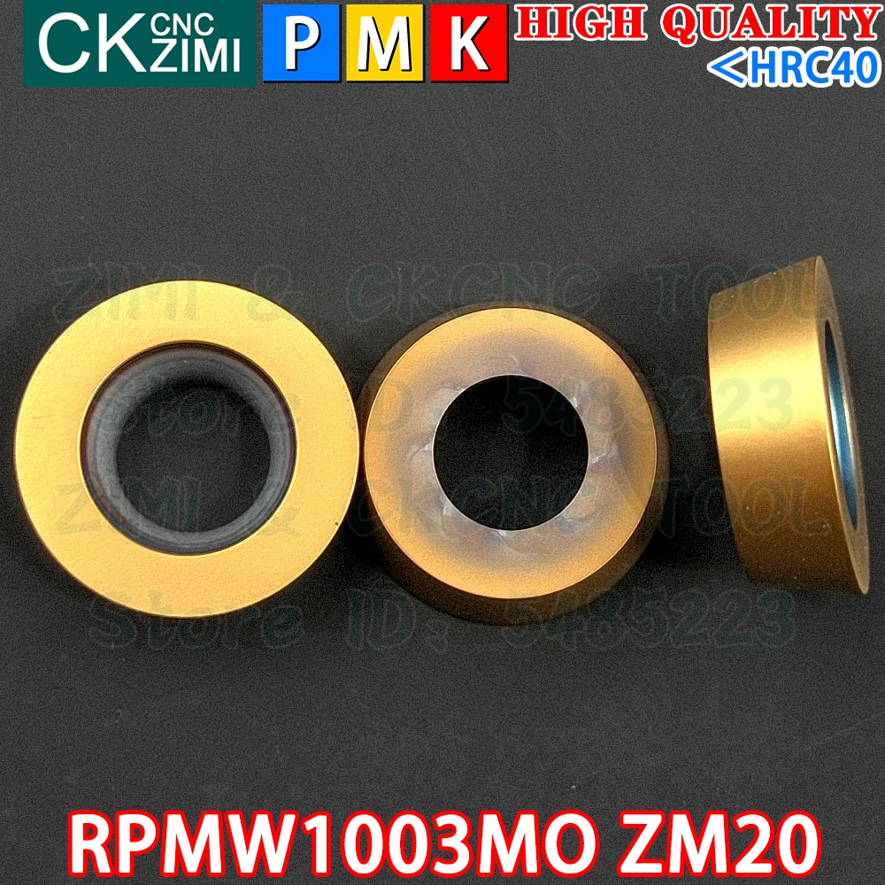 RPMW1003MO ZM20 RPMW 1003 MO ZM20 R5 Insertos de carburo Insertos de fresado redondos Fresado frontal Herramientas intercambiables Herramientas de torno de metal CNC Para Acero Acero Inoxidable