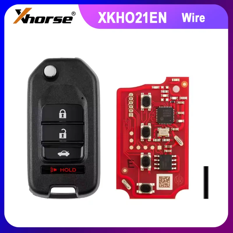 

1/2/5PCS Classy-For Xhorse XKHO01EN XKHO21EN Universal Wire Remote Key Fob Flip 3+1 Button For Honda Type For VVDI Key Tool