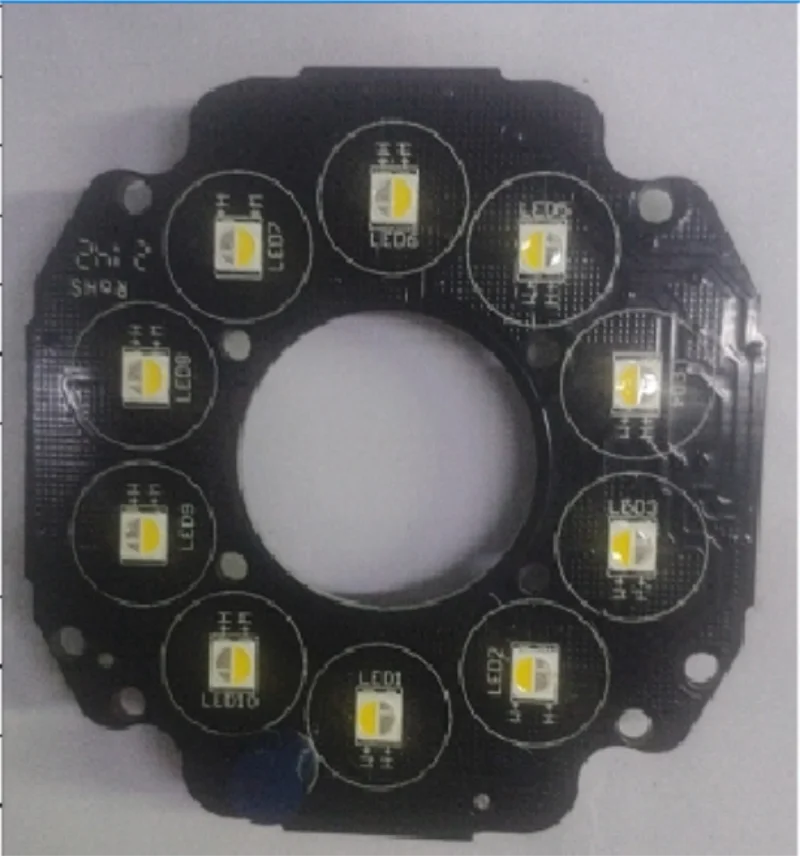 

Infrared 6x SMT flat type IR LED board module for CCTV camera night vision (diameter 53mm / 22mm) 80 degree emitting angle