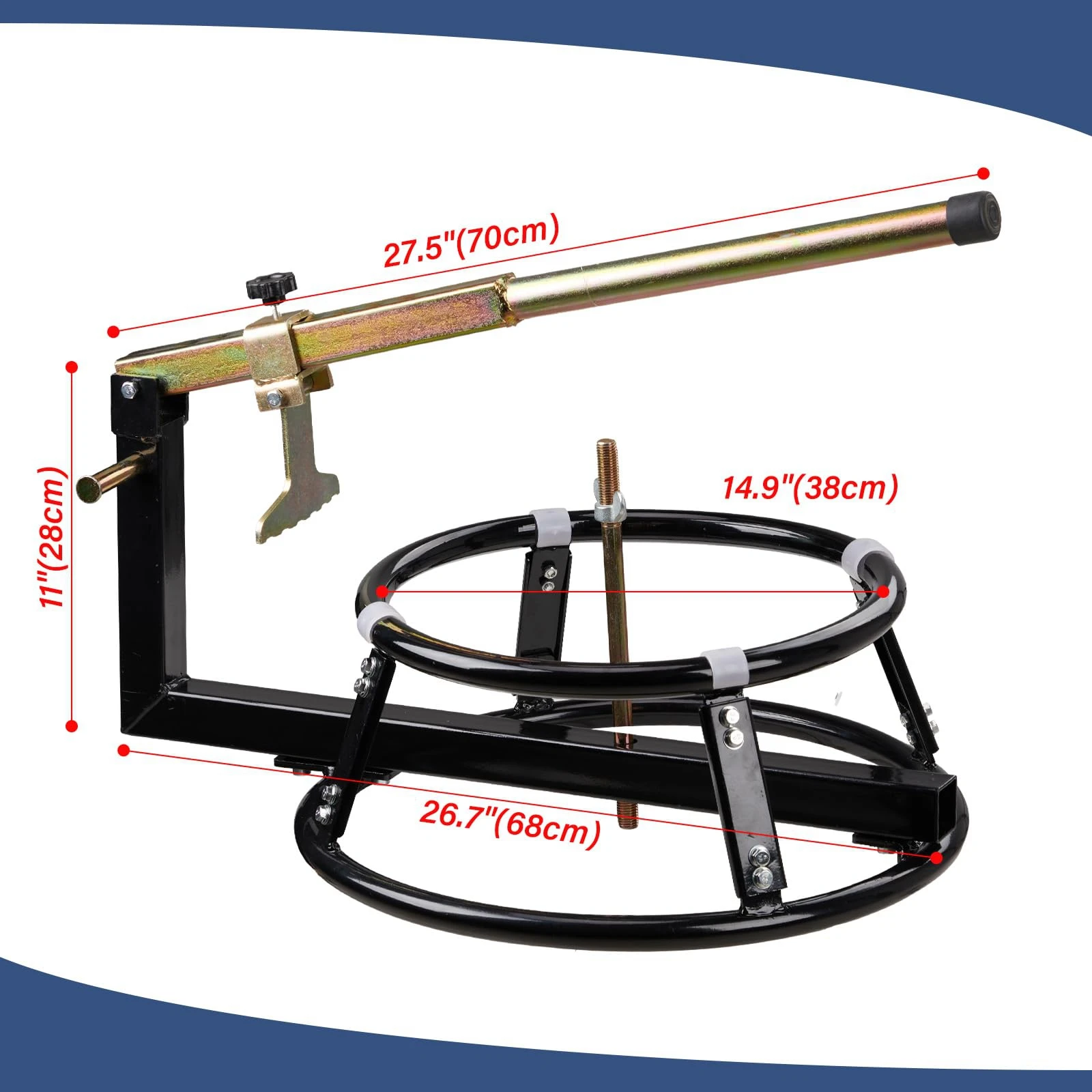 Motorcycle Tyre Changer Portable Motorbike Bead Breaker Wheel Tyre Changer Mount Stand With Adjustable Lever for 16''-21" Wheel