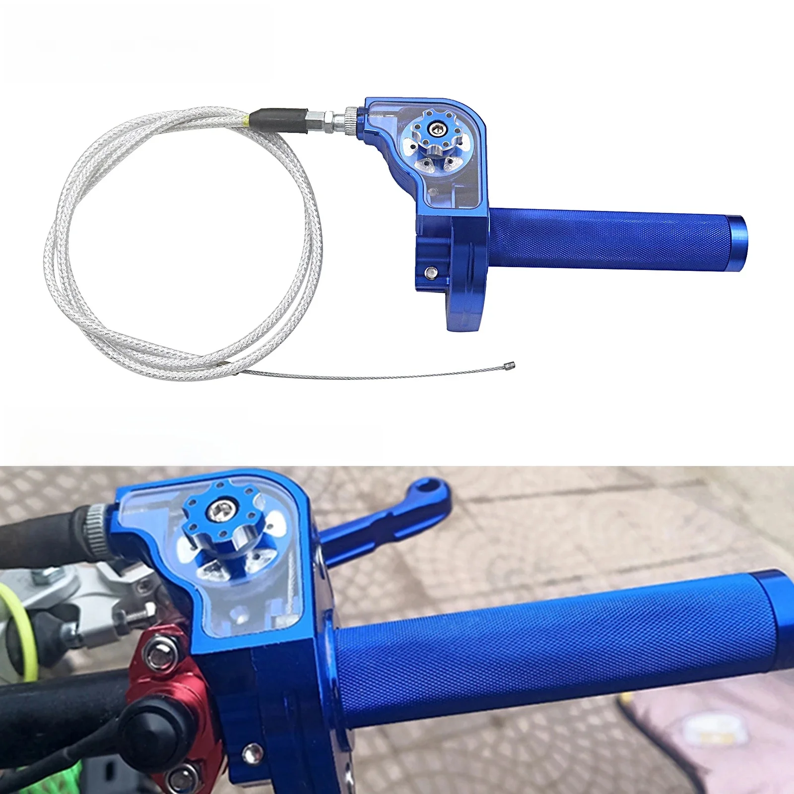 AliExpress Motorcycle CNC Aluminum Rotary Throttle Turn Handlebars For KTM Honda Yamaha Kawasaki Suzuki ATV Dirt Bike General Purpose Parts