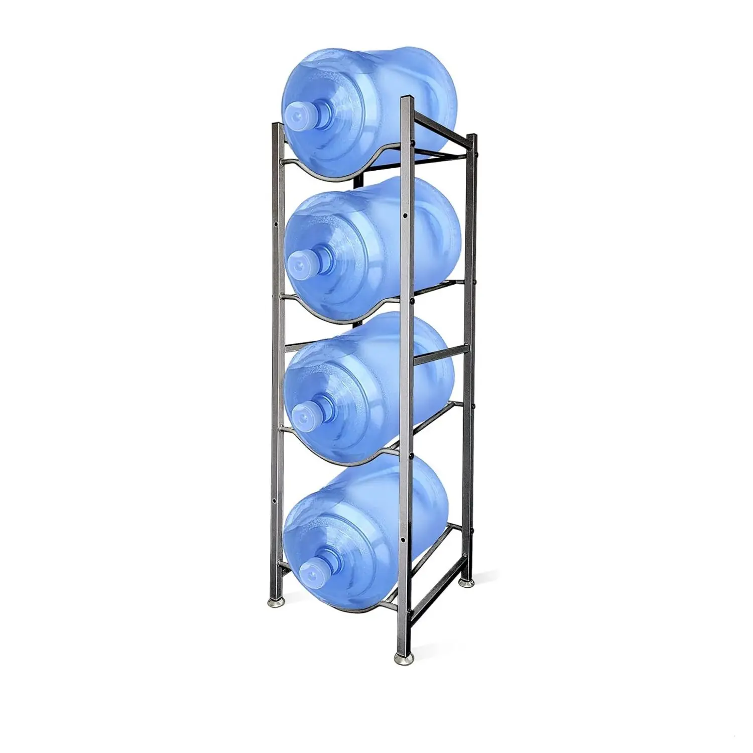 Water Bottle Storage Stand, 4 Tier Water Bottle Holder Gallons Shelf, Heavy Duty Water Bottle Stand Storage for Kitchen Home and