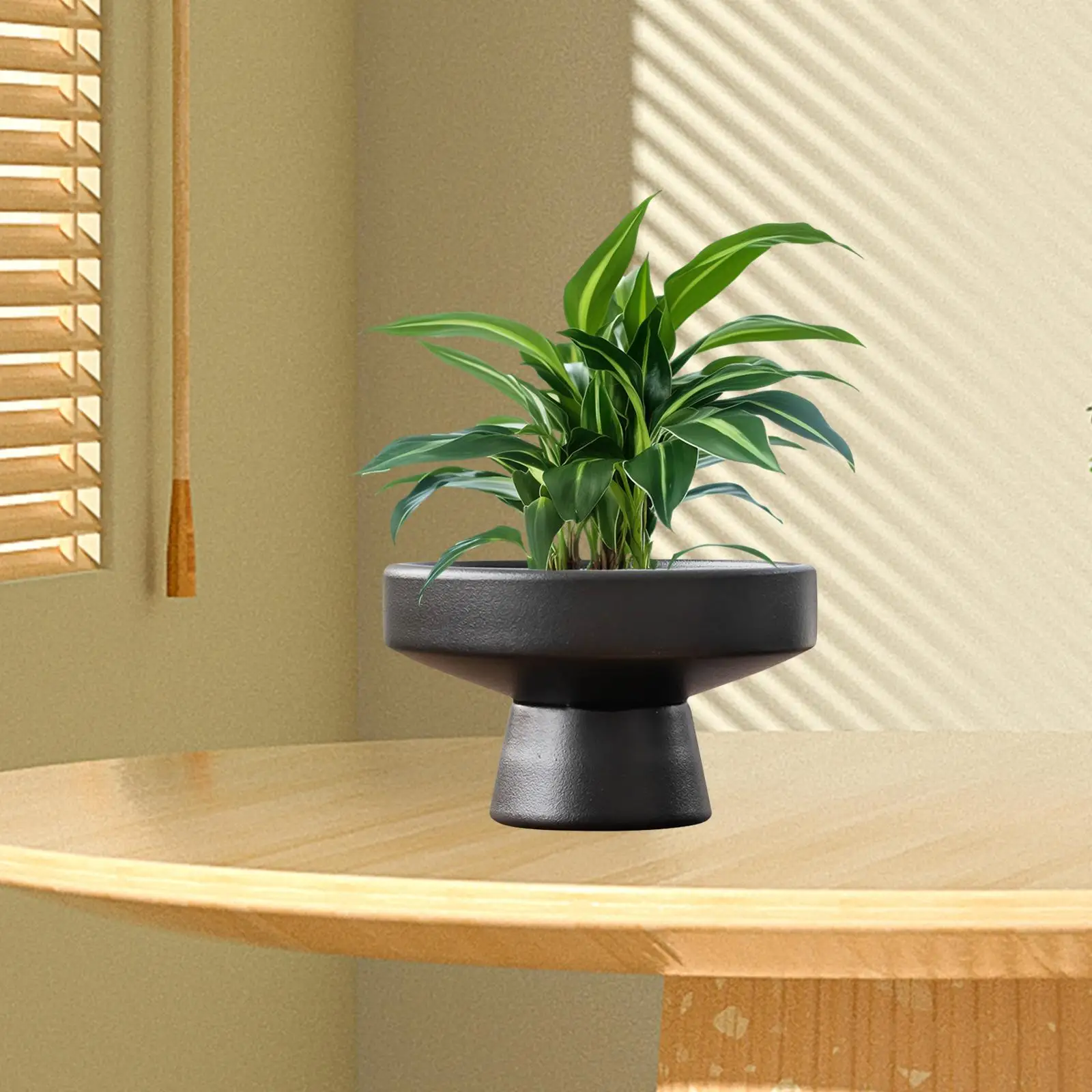 Ceramic Flowerpot Portable Flower Arrangement Container Floral Accessory for Home Decor Garden Courtyard Study Room Desktop