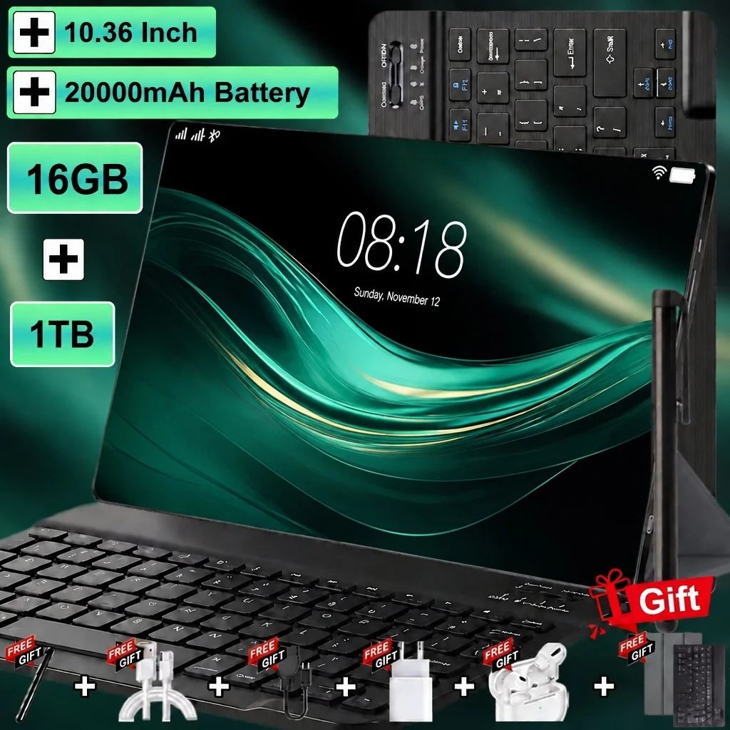 Tableta Android de 10,36 pulgadas, versión global 2026, ideal para el entretenimiento y la navegación multimedia, con procesador de 14