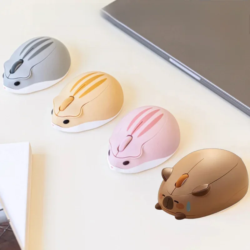 Cute Capybara Wireless Mouse Optical Portable Mute 2.4G Mice Desktop Laptop Universal Computer USB Mice For Pc Office Girl Gifts — zdjęcie produktu 7