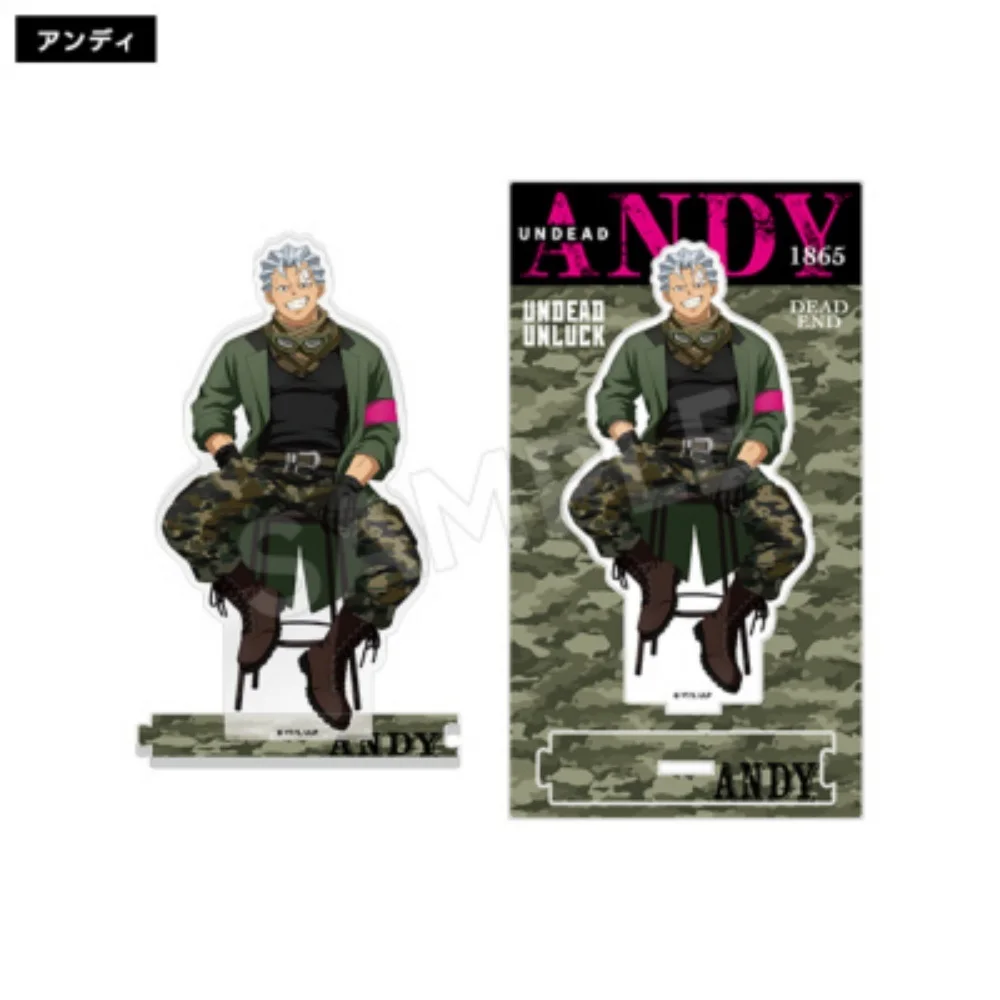Anime Undead Unluck Acrylic Stand Figure Camouflage Andy Fuuko Izumo Shen Rip Model Desk Plate Decor Fan Gift 4 Styles keychain