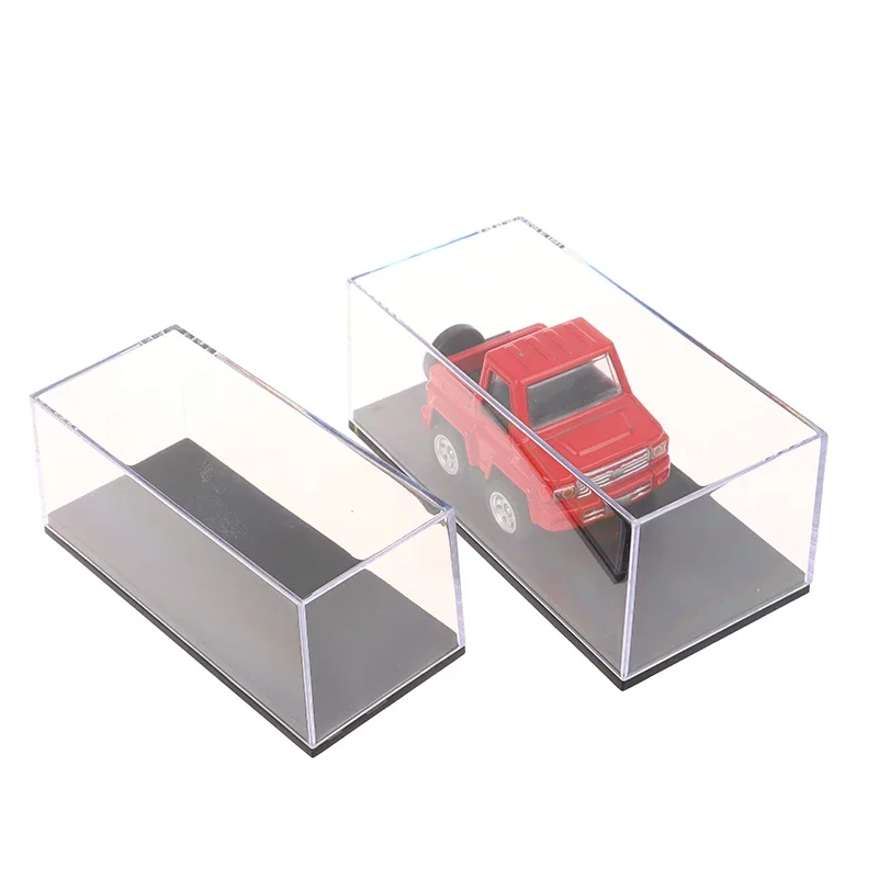 Trois TAN1: 64 Boîte d'Exposition de Modèle de Voiture, Étui de Protection Transparent, Anti-Poussière en Acrylique, Couverture Rigide, Support de Rangement