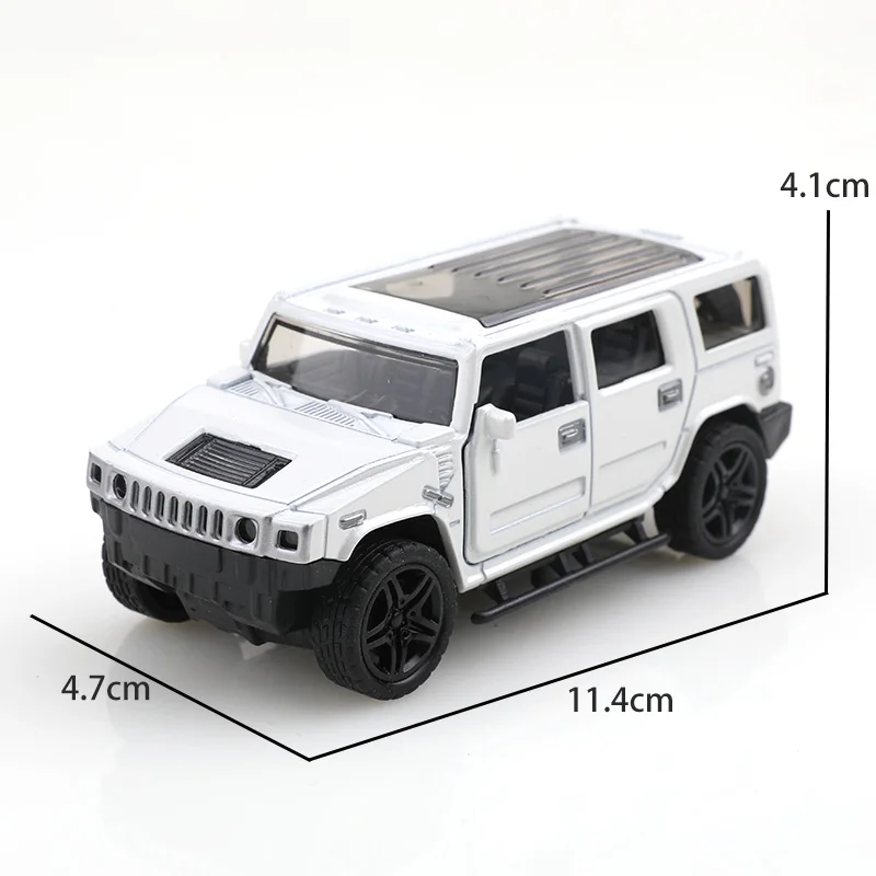 (Bagged) 1:38 Mercedes-Benz Jeep Hummer model samochodu odlewany ciśnieniowo, pojazd terenowy, model zabawki dla chłopca, ozdoba samochodowa, zabawka dla dzieci.
