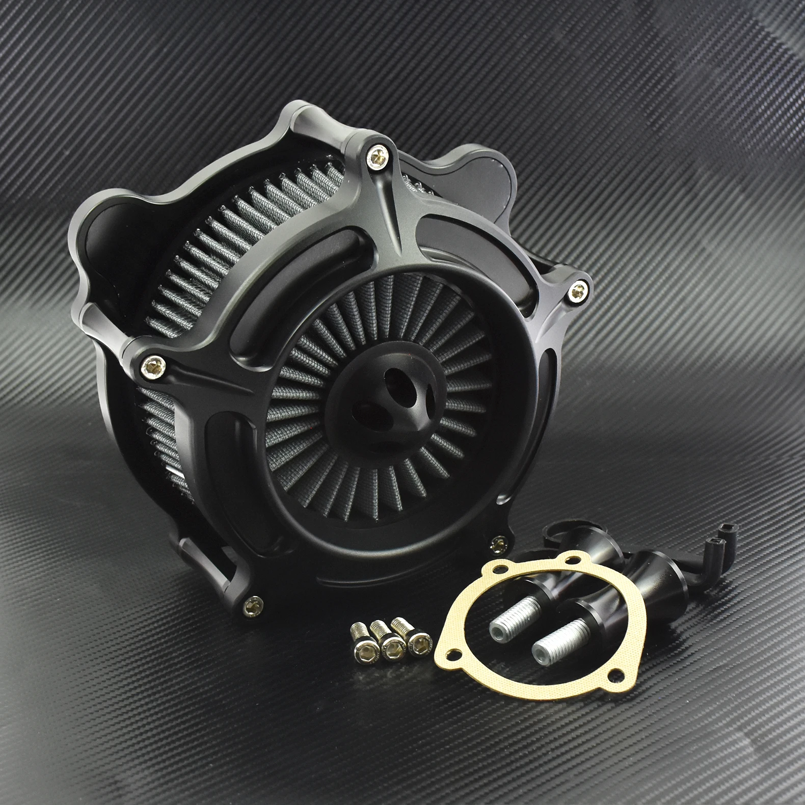 Black Spike Air Cleaner Intake Filter For Harley Sportster XL 883 Dyna V-Rod Softail Fat Boy Touring Ultra FLHR FLHX FLSTNSE