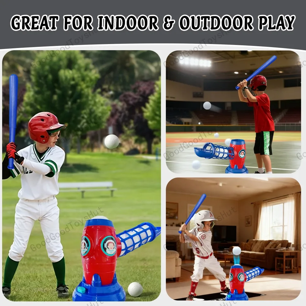 Outdoor Baseball Toy Set with Bat & 10 Balls, Backyard Sports Training Kit for Kids, Summer Play Gift