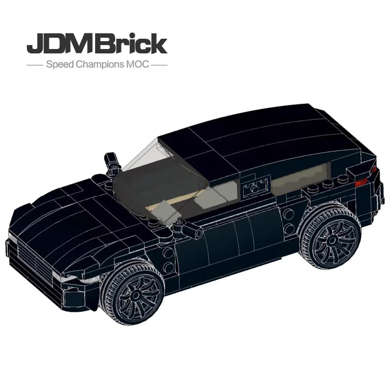 MOC puzzle assembly sports car building block toy set regalo dark all black cool supercar boy assembly building block model gift