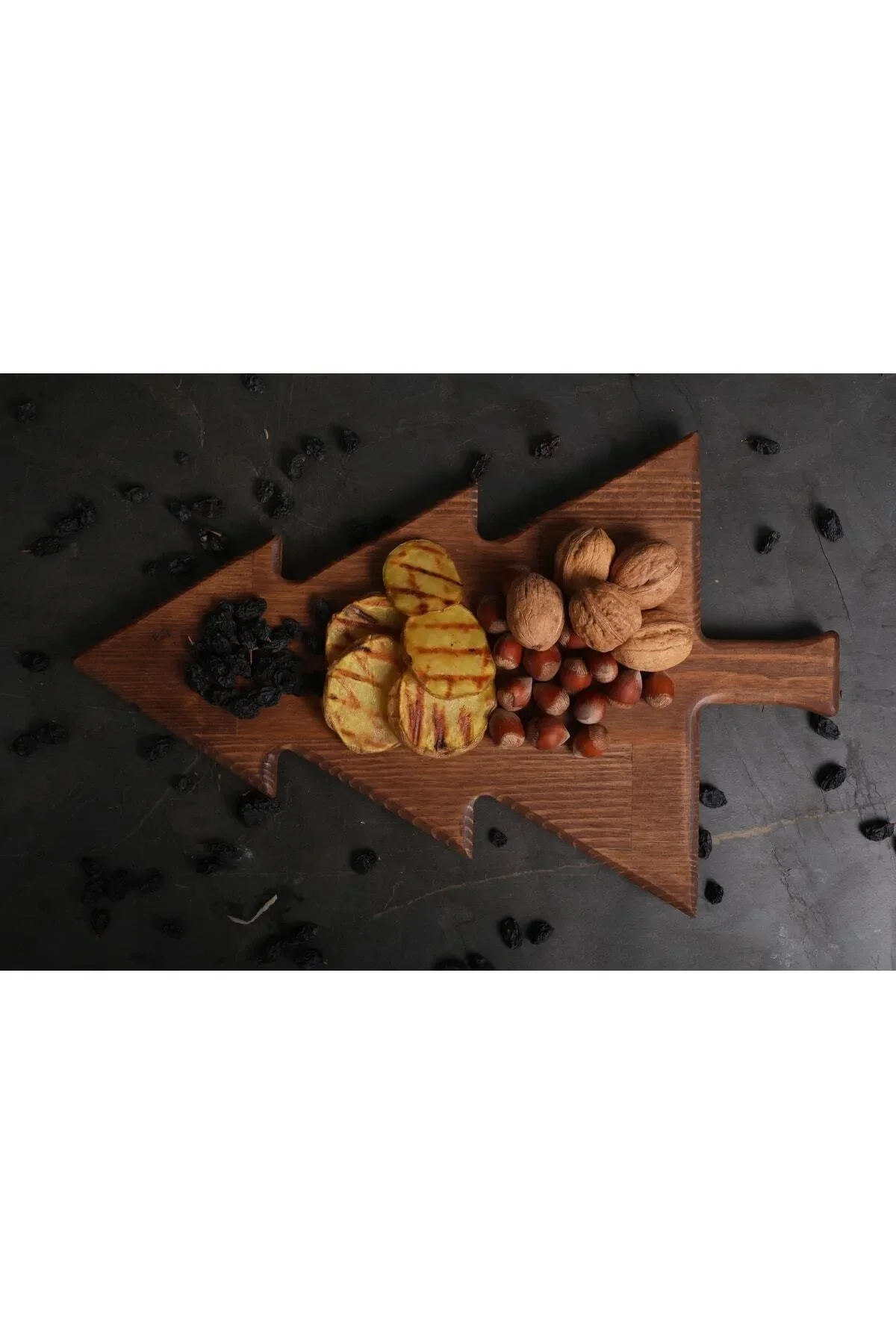 Kitchen Christmas Tree Natural Wooden Cutting Board Bread Fruit sushi tray kitchen utensils Christmas decorations 2024 gift