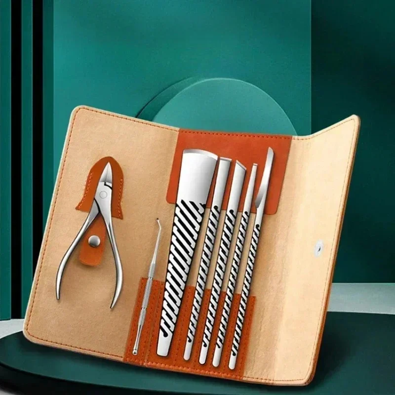 1PC zestaw do Pedicure narzędzia do pielęgnacji stóp ze stali wysokomanganowej wrastający nóż do paznokci martwa skóra usuwanie modzeli skrobak podologia Manicure — zdjęcie 2