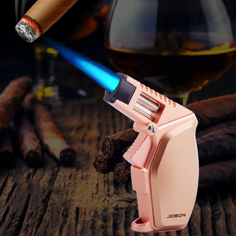 

JOBON Gas Outdoor Windproof Metal Turbine Torch Large Fire Lighter Kitchen Outdoor Barbecue Camping Cigar Lighter Men's Gifts