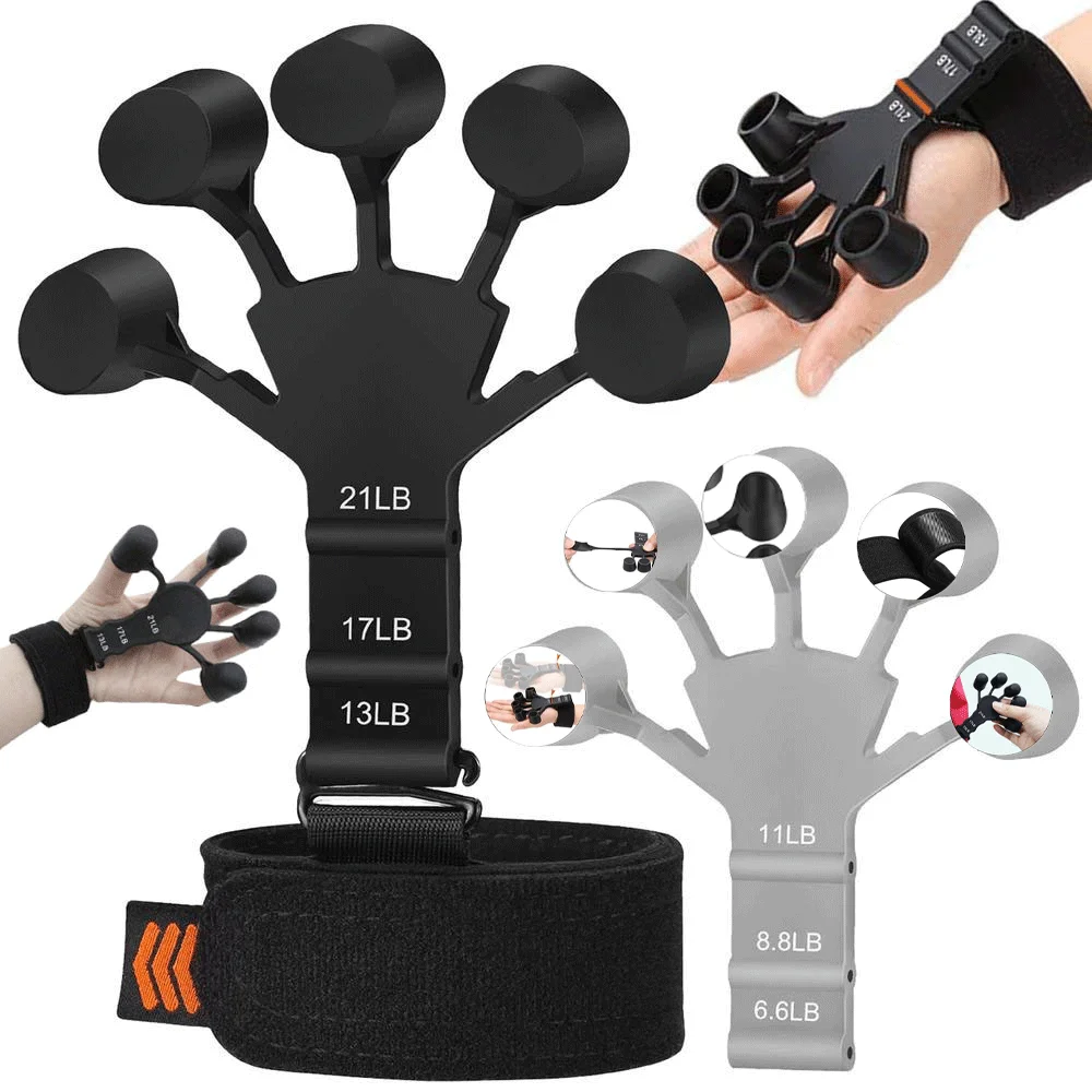 Finger Gripper Finger Exerciser 6Resistant Strength training Hand Strengthener Guitar Finger Flexion Extension Training exercise