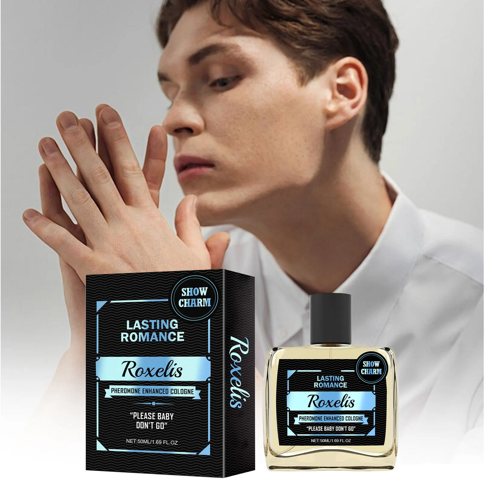 Roxelis 50ml Men Pheromone Cologne Long Lasting Fragrance Enhance Charm Confidence For Dating Flirting Gentlemen Perfume