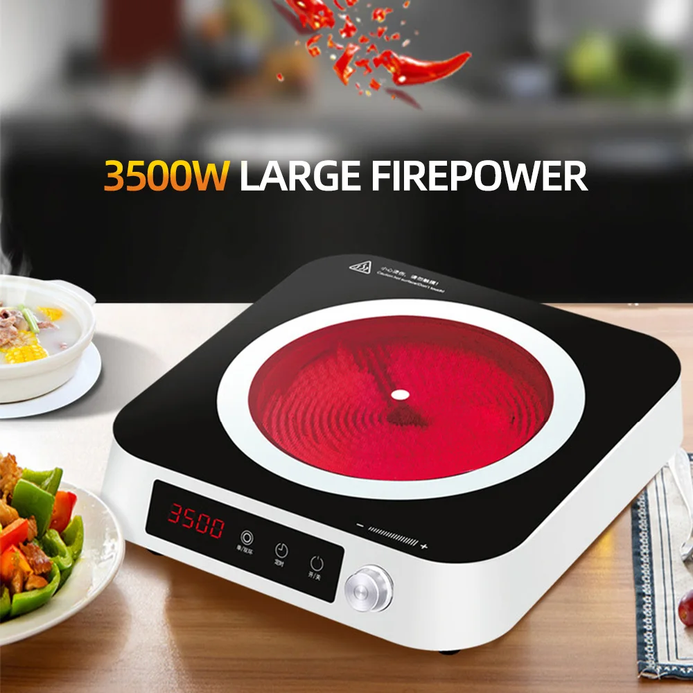 3500W high-power electric ceramic stove，Household electric ceramic furnace, barbecue light wave oven