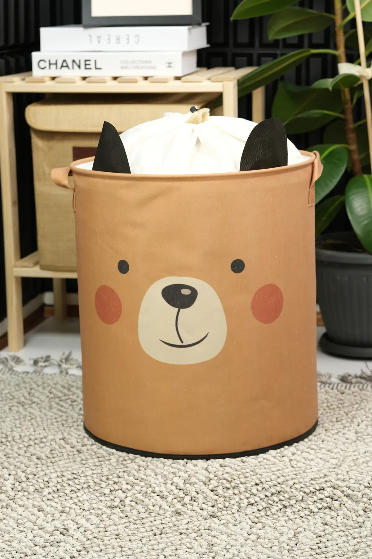 

Bear Design Netted Baby Kids Room Organizer Storage Box Toy Dirty Basket