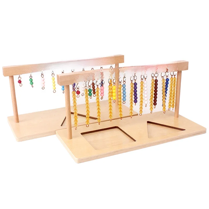 Zabawka dla dziecka Montessori zabawka matematyczna kolorowe koraliki wieszak na schody kolorowe koraliki schody 1-20 zabawki dla dzieci dla dzieci wczesna edukacja dowiedz się — zdjęcie 2
