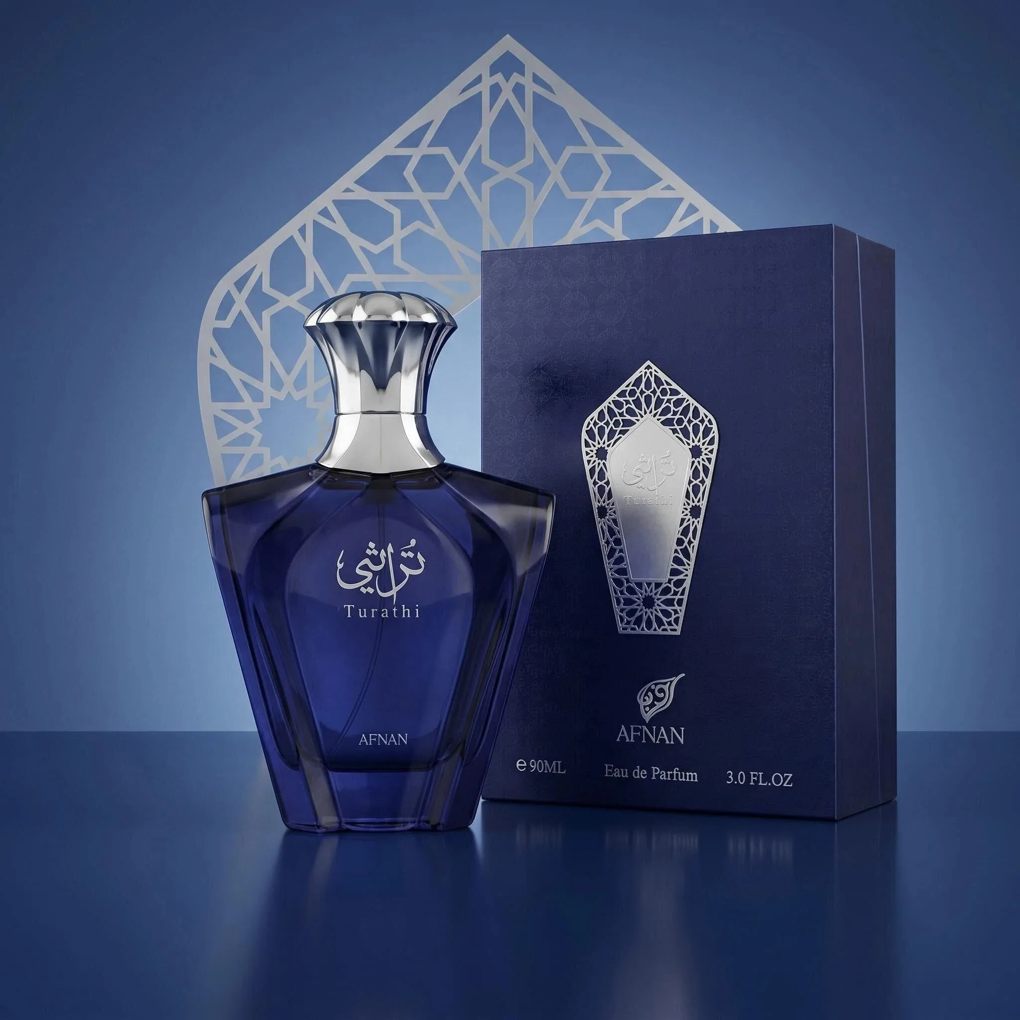 Afnan Turathi Blue Perfume for Men 90ml Eau De Parfum Long Lasting Arabian Cologne Fresh Citrus Woody Spicy Fragrance Gift
