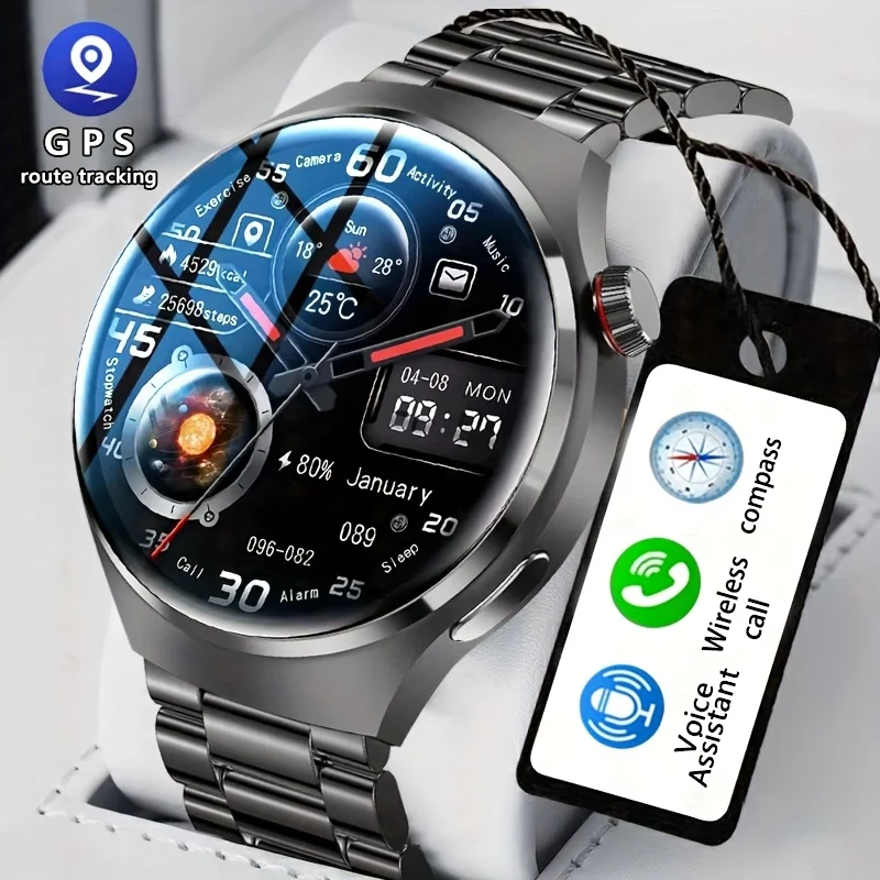 

2025 Smart Watch with Heart Rate Health Monitor | Bluetooth Call + NFC + GPS Tracker | IP68 Waterproof Universal SmartWatch