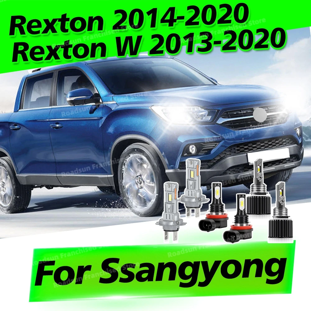 

2/6x фара дальнего и ближнего света 6000K противотуманные фары для SSANGYONG Rexton 2014-2020 Rexton W 2013-2020 2015 2016 2017 2018 2019