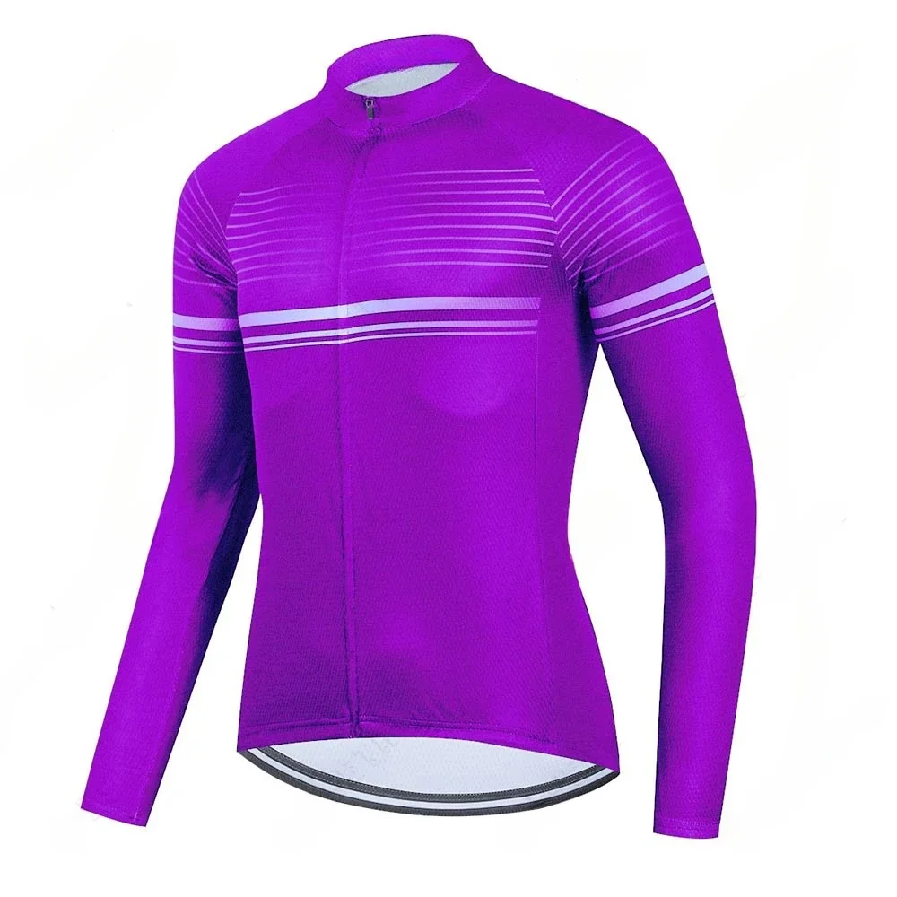 AliExpress CWFSTRAVAYBM New Autumn Purple Long Sleeve Mens Cycling Jerseys MTB Bike Tops Comfortable Bicycle Shirts