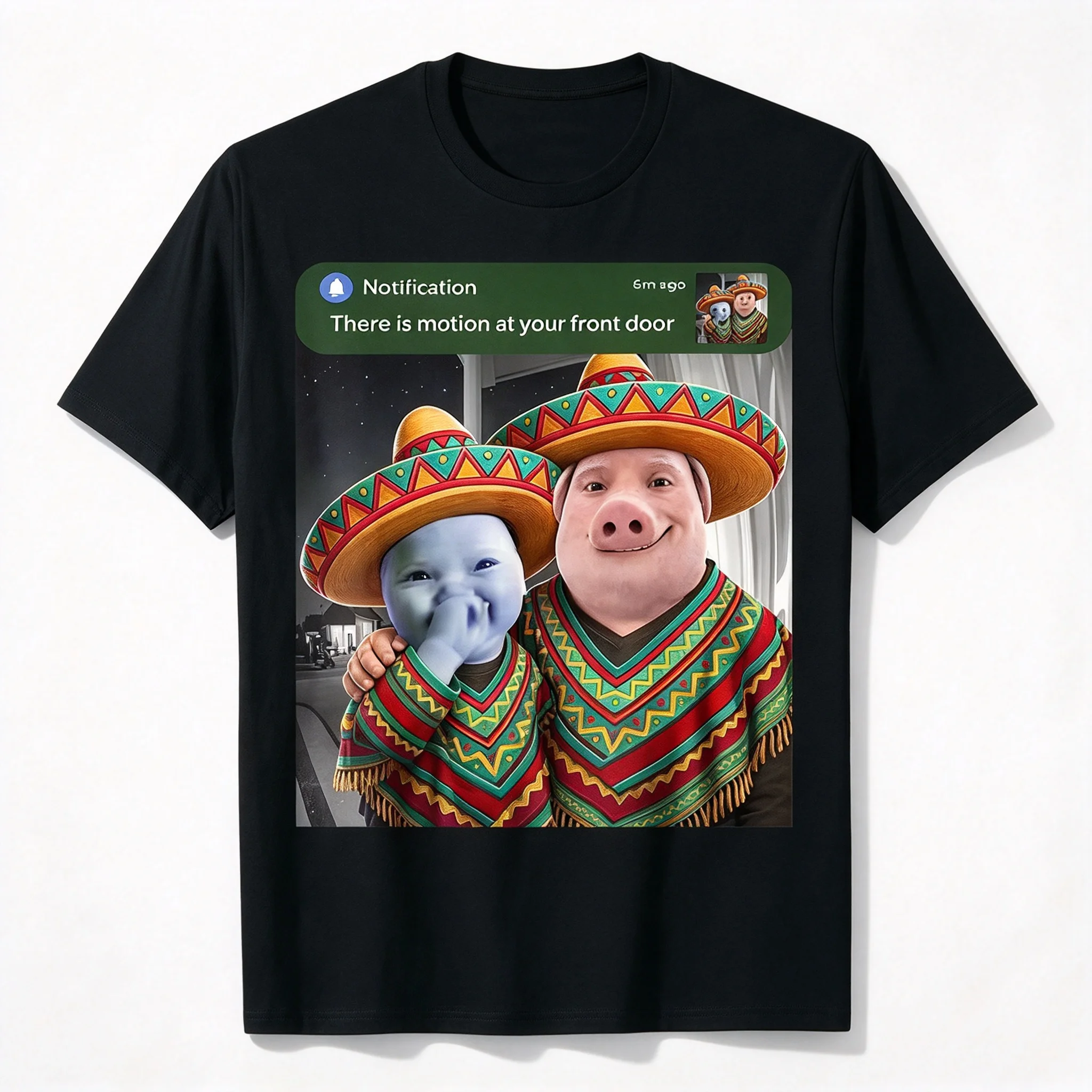 John Pork There Is Motion At Your Front Door Meme T Shirt Men 100% Cotton Short Sleeve Funny Viral Graphic Tee Streetwear Gift For Him