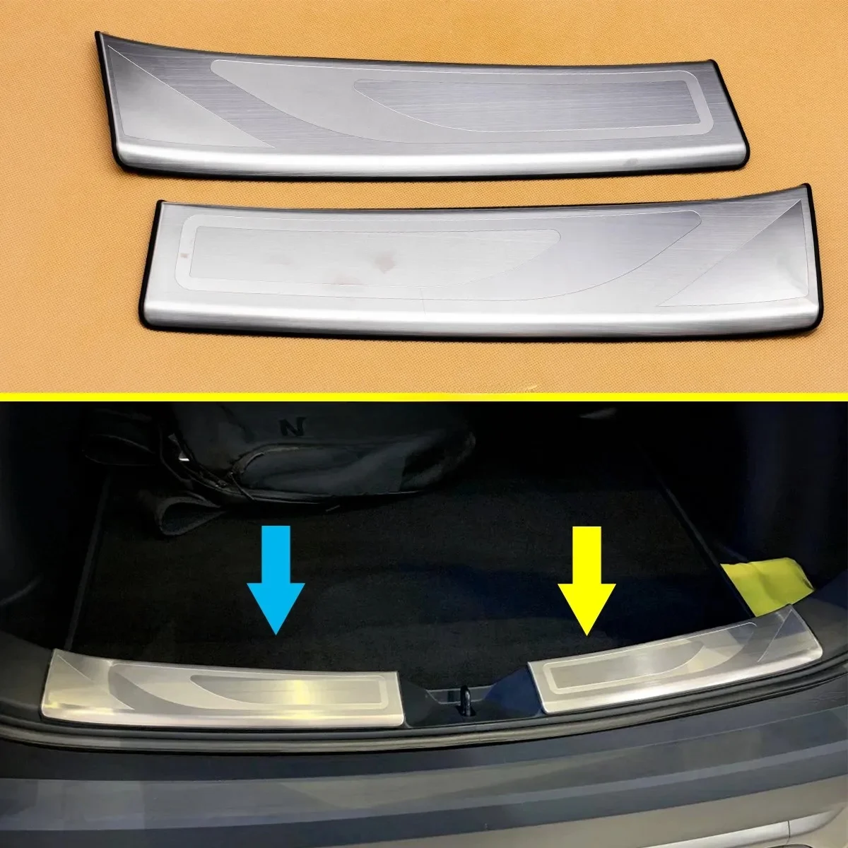 Stainless Steel Car Rear Trunk Cover Tailgate Inner Guard Bumper Scuff Sill Plate Trim For Toyota Corolla Cross 2021 2022 2023