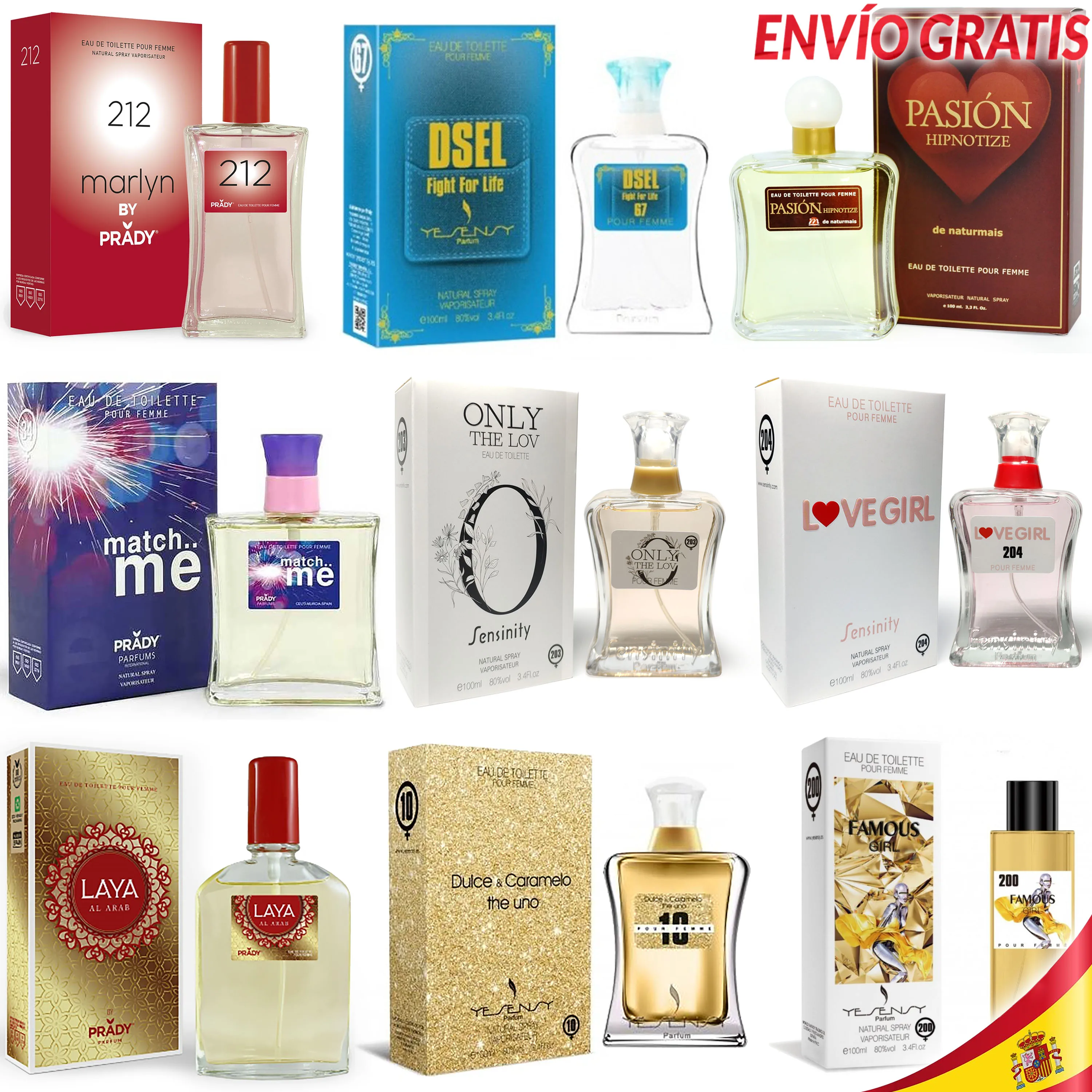 Colonia para Mujer 100ml Agua Eau de Toilette Fragancias Femeninas con Materias Primas de Muy Alta Calidad y DERMATOLÓGICAMENTE Testadas Recuerdan a Perfumes de Mayor Prestigio Nuevos 24K Equivalentes Femeninos