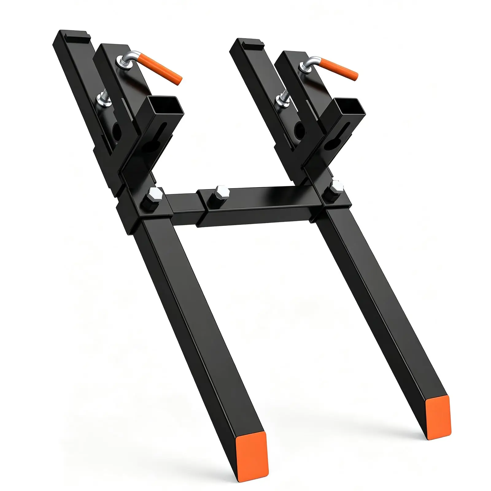 43 Inch Clamp-On Pallet Forks Heavy Duty 2000 Lbs Capacity Fork Attachment for Tractor Loader Bucket