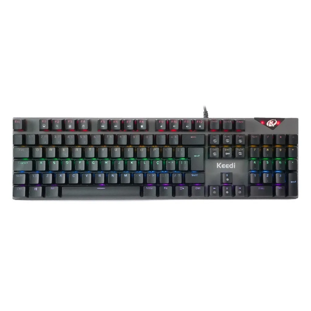 Teclado Gamer Mecânico Switch RGB Keedi TEC803
