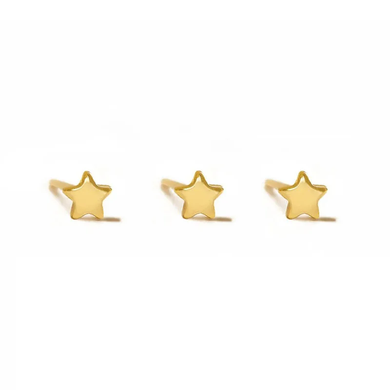 3Pcs Smooth Love Butterfly Back Stud Earrings for Women