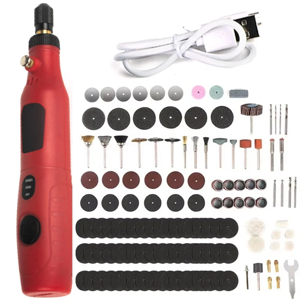 Handheld Cordless Mini Rotary Tool 3 Speed Adjustable Electric Drill for Grinding, Engraving, Polishing & Cutting Crafts