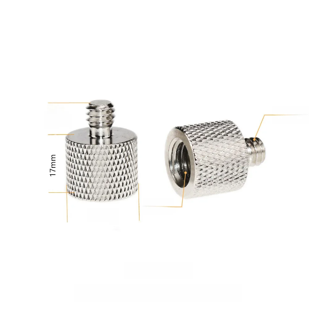 Adapter 1/4 Męski na 3/8 Żeński, 3/8 Męski na 1/4 Żeński, Mosiężny Konwerter Gwintu UNC, Statyw CAMVATE, Uchwyt na Kamerę — zdjęcie 2