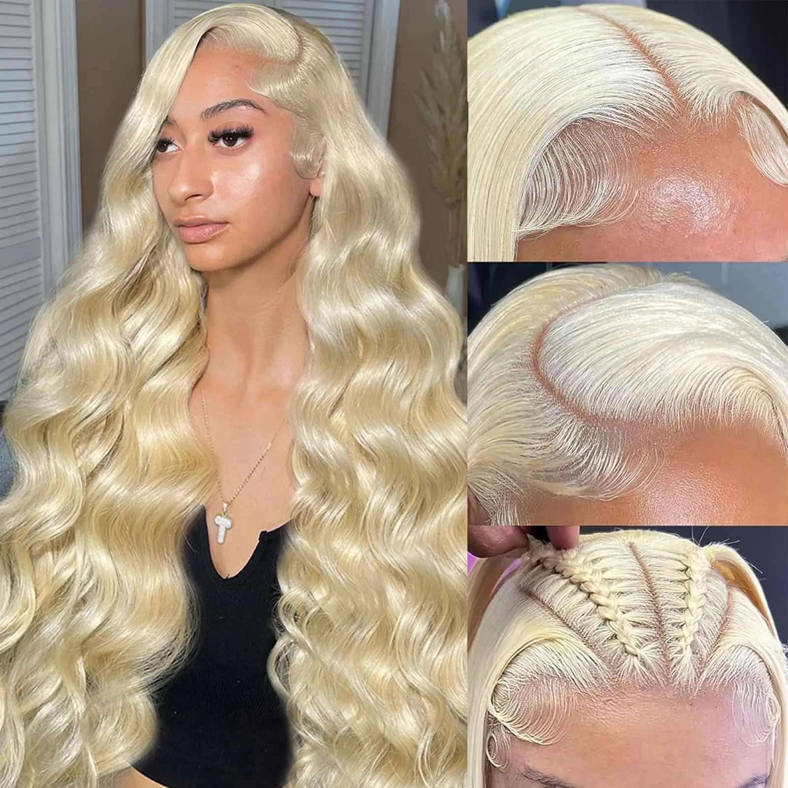 Blonde 613 hd lace frontal wig 13x6 Wigs 30 40 inch Brazilian Bone body wave 100% human hair For Women Choice on clearance sale