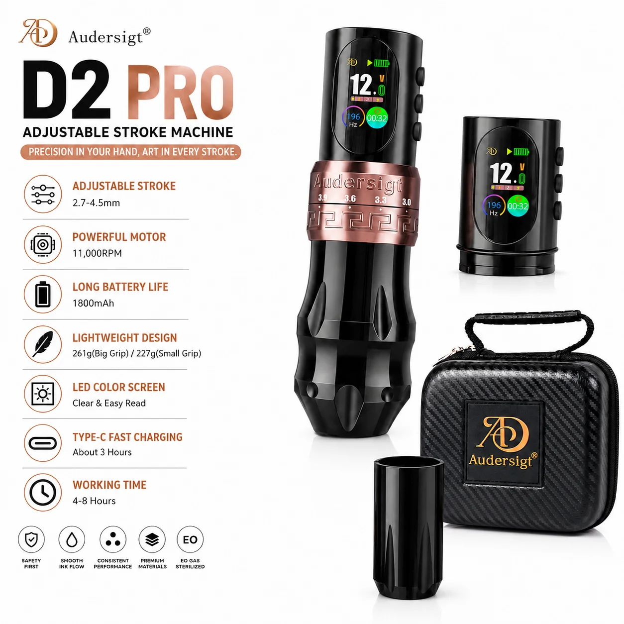 Single and dual controllers Professional Tattoo Machine 1800mah  Tattoo Pen Machine For Tattoo Body Artists