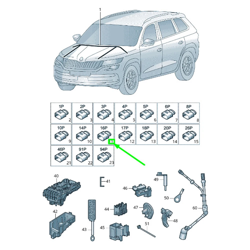 1 Set 16 Pin 02E 3D0973993 Automatic Transmission Valve Body 0AW 0DE 0BH Connector Plug For DSG DQ250 VW AUDI DQ500 10147729