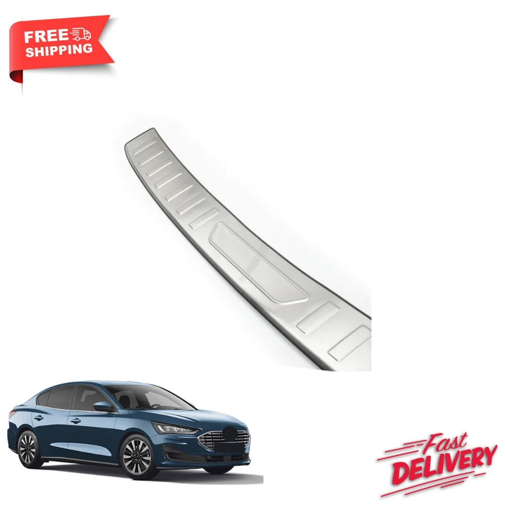 

Ford Focus Mk4 Sw 2018- Chrome Rear Bumper Protector Scratch Guard Stainless Steel