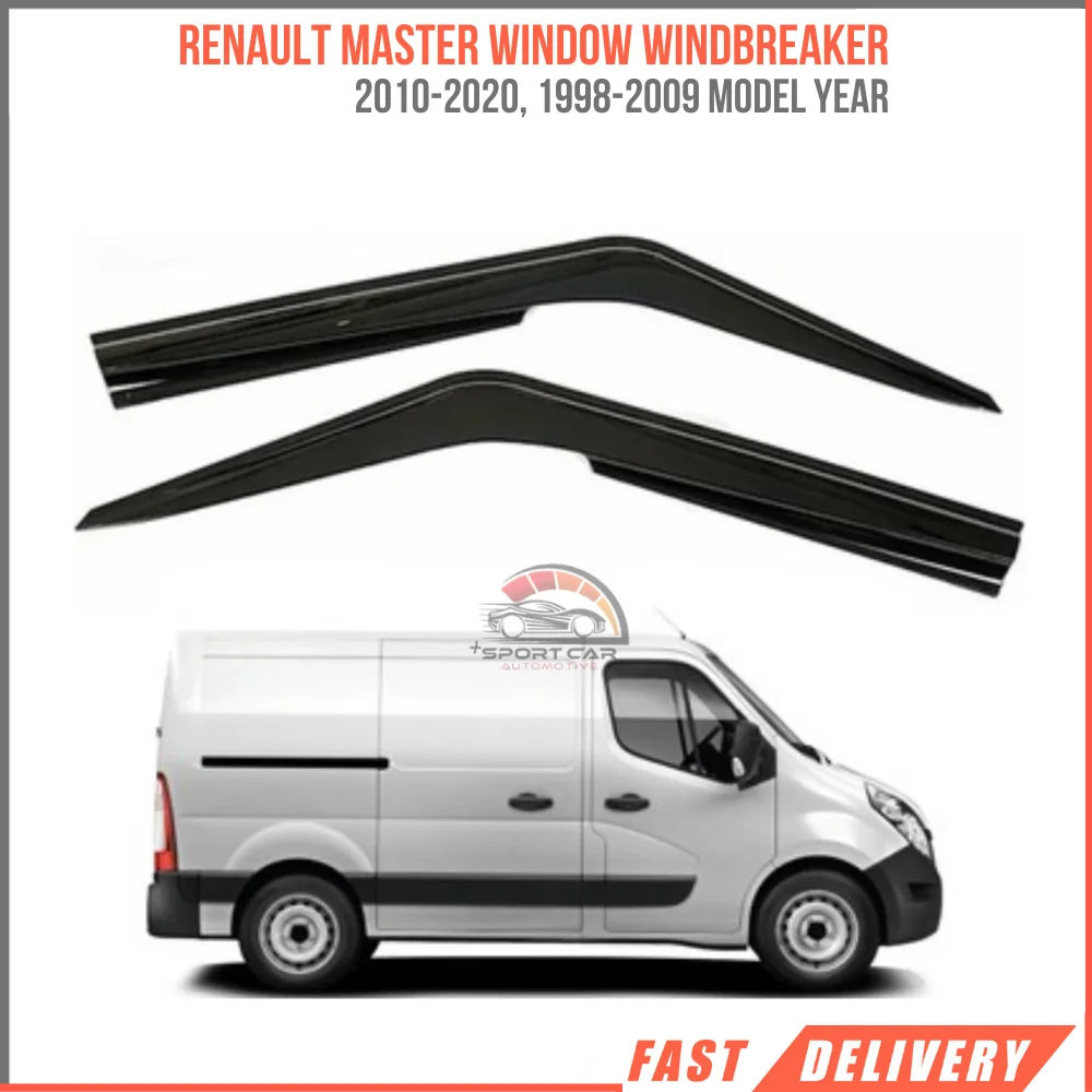 

FOR RENAULT MASTER 2010-2020, 1998-2009 Sport Style glass windbreaker 2 pieces car rain protection Sport Style accessory