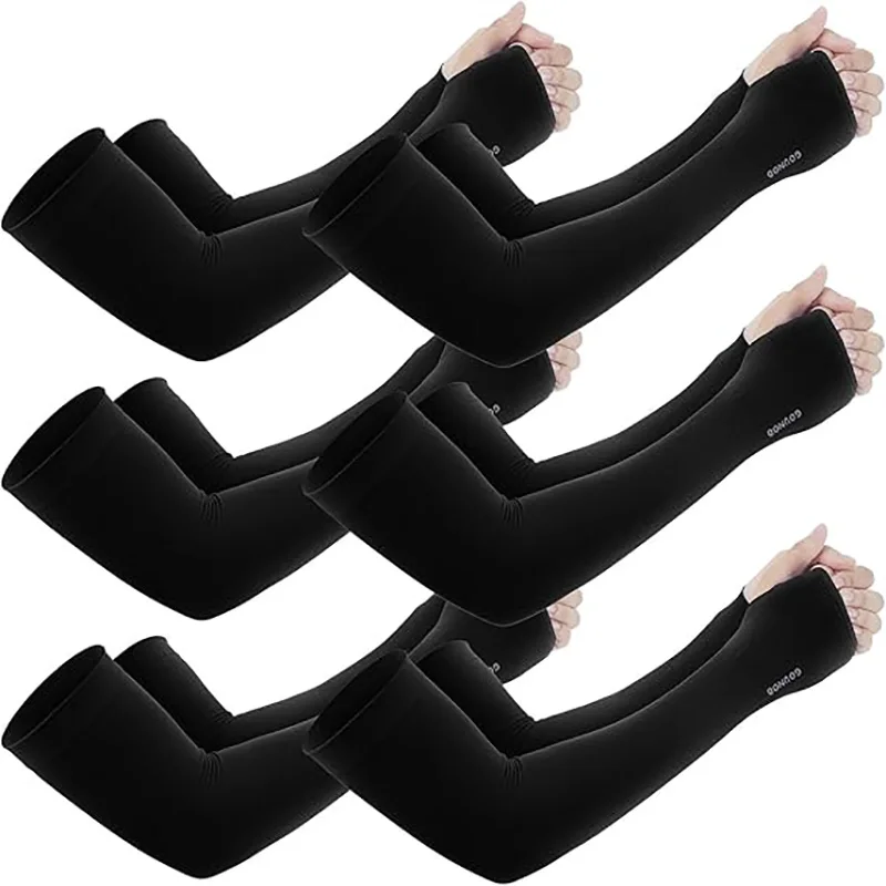 

12 шт./6 пар дышащих рукавов с защитой от ультрафиолета, быстросохнущие рукава для езды на велосипеде, вождения, рыбалки, рукава для покрытия