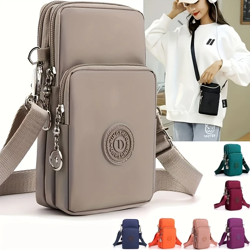 Damen-Umhängetasche, Neue Handy-Umhängetasche, Kleine Umhängetasche, Oxford-Stoff-Handytasche, Vertikale Mini-Geldbörse, Handtasche