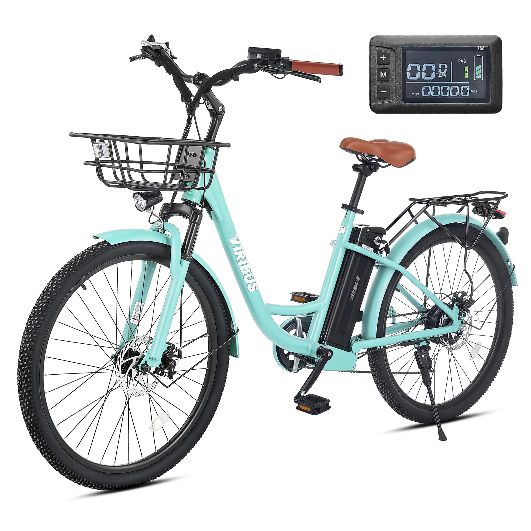 

VIRIBUS 26" Electric Bike Bicyle 7 Speed Adults ebike for Women Women Bike Motor