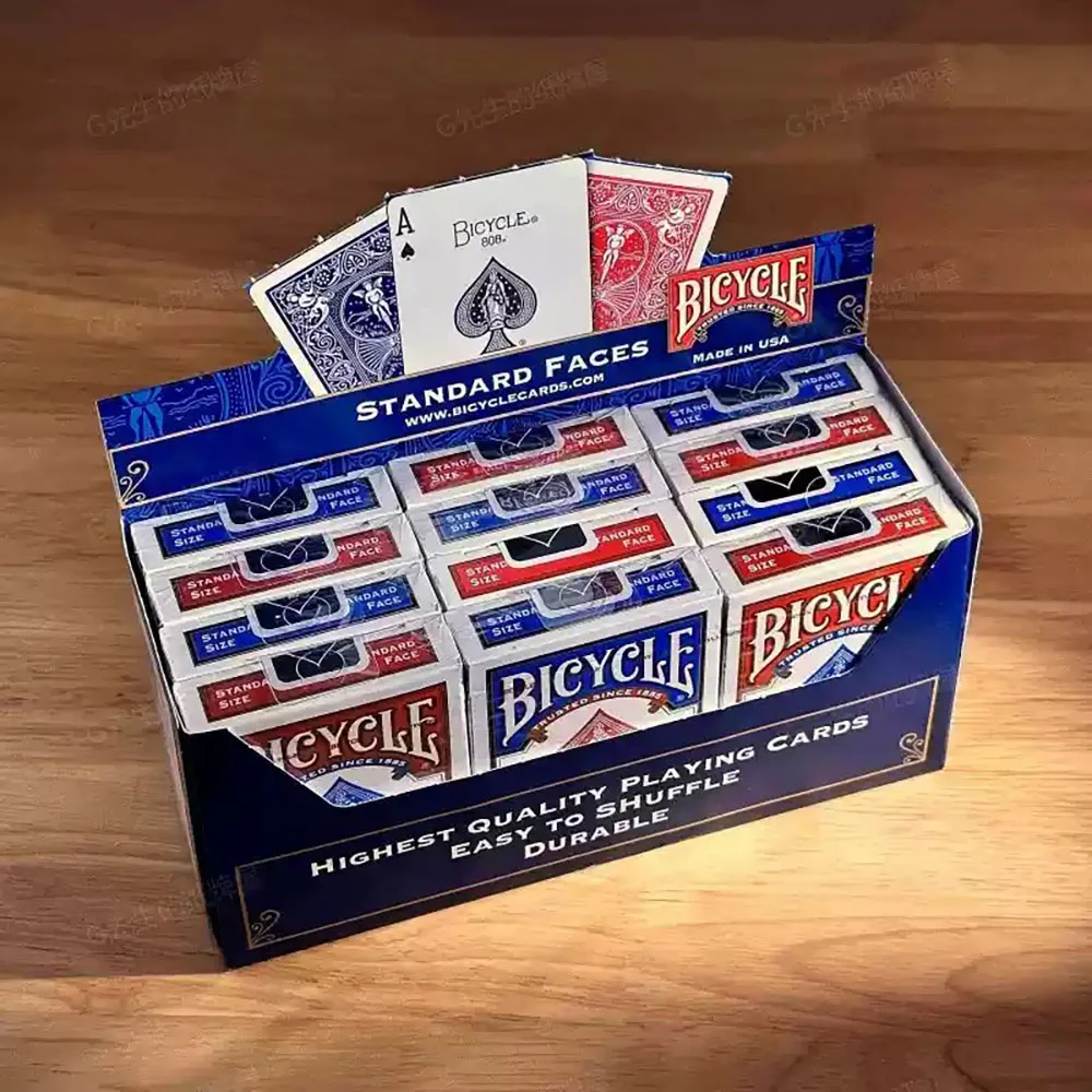 Standard Bicycle Rider Back Red/Blu Playing Poker Cards e Magicians Prop Regular Standard Gaff Deck Card Games Card Magic Trick