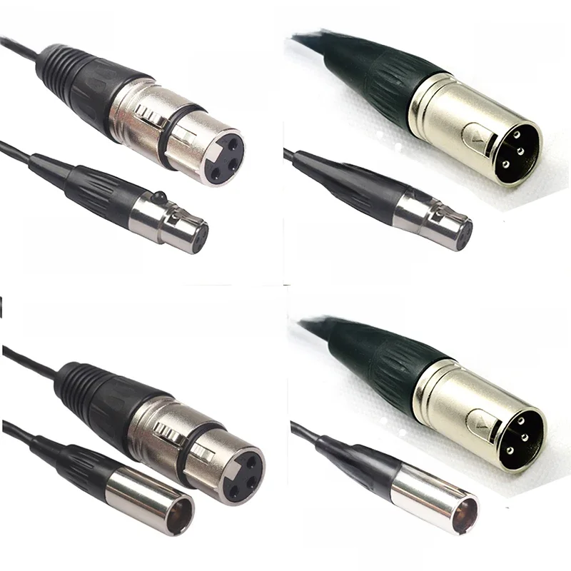 0.3M 0.5M 1M Mini XLR 3pin męski do XLR 3pin żeński Kabel do Blackmagic Pocket Cinema 4k Camera Audio Line Cable — zdjęcie produktu 6