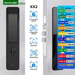 NEW RAYKUBE KX2 TT Lock Bluetooth Full-automatic Electronic Smart Door Lock With Biometric Fingerprint APP NFC Key Unlock