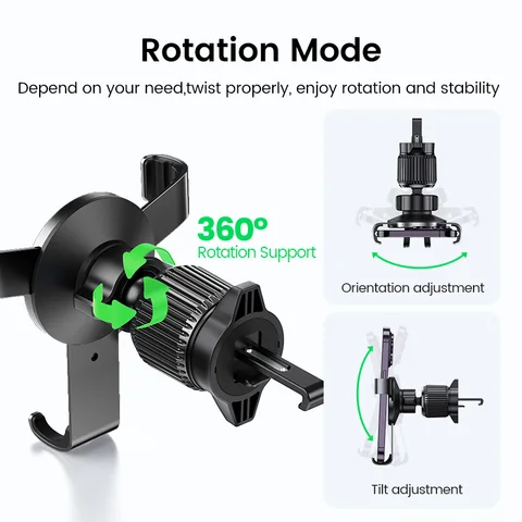【 New-in】UGREEN Автомобильный держатель для телефона с вентиляционным отверстием, подставка для телефона в автомобиле, Мобильный телефон Xiaomi Samsung iPhone 12 13 14, автомобильный держатель — внешний вид товара